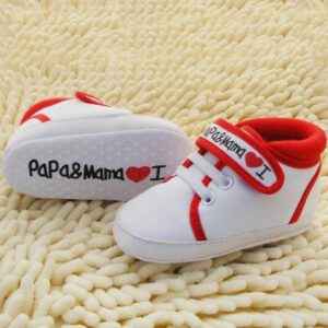 Baby toddler shoes love dad and mom