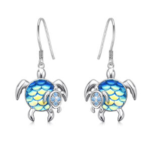 Turtle Earrings Sterling Silver Mom and Baby